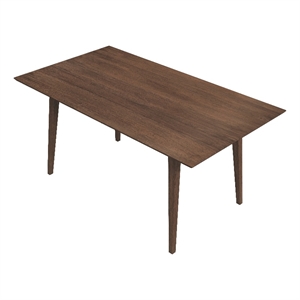 Verona Modern Furniture Style Solid Wood Walnut 86&quot Rectangular Dining Table