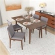 Alpella Modern Style Solid Wood Walnut 63
