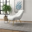 Eden Mid Century Furniture Style Comfortable Cream Fabric Boucle Lounge Chair
