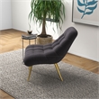 Eden Mid Century Furniture Style Comfortable Gray Boucle Fabric Lounge Chair