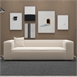 Canary Modern Living Room Furniture Style Cream Boucle Fabric Sofa  Couch