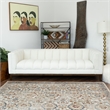 James Mid Century Modern Luxury Living Room White Boucle Fabric Couch