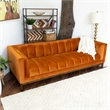 James Mid Century Modern Luxury Living Room Orange Velvet Couch