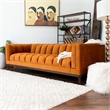 James Mid Century Modern Luxury Living Room Orange Velvet Couch