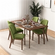 Belar Mid-Century Modern Velvet Dining Chairs in Green (Set of 2)