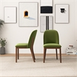 Belar Mid-Century Modern Velvet Dining Chairs in Green (Set of 2)