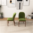 Belar Mid-Century Modern Velvet Dining Chairs in Green (Set of 2)