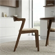 Roxy Mid-Century Modern Velvet Dining Chair in Cream (Set of 2)