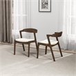 Roxy Mid-Century Modern Velvet Dining Chair in Cream (Set of 2)
