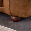 Maylo Mid Century Modern Luxury Italian Leather Couch in Brown Tan