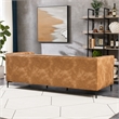 Ashcroft Kendrix 84'' Leather Upholstered Sofa in Cognac Tan