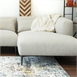 Saviola Beige Fabric Linen Right-Facing Modern Living Room Corner Sectional Sofa