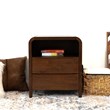Arton Mid Century Solid Wood Walnut Nightstand Bed Side Tables with 2 Drawers