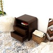 Arton Mid Century Solid Wood Walnut Nightstand Bed Side Tables with 2 Drawers