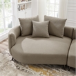 Ashcroft Lusitania Fabric & Solid Wood Left Facing Sectional Sofa in Mocha