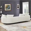 Lusitania Fabric & Solid Wood Right Facing Sectional Sofa in Cream