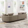Lusitania Fabric & Solid Wood Right Facing Sectional Sofa in Mocha