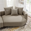 Lusitania Fabric & Solid Wood Right Facing Sectional Sofa in Mocha