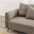 Lusitania Fabric & Solid Wood Right Facing Sectional Sofa in Mocha