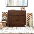 Carla Mid Century Modern Solid Wood Walnut Nightstand with 3 Drawers