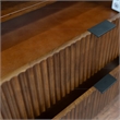 Carla Mid Century Modern Solid Wood Walnut Nightstand with 2 Drawers