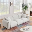 Arter Mid-Century Modern Living Room Luxury Boucle Fabric Couch in Cream