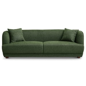 Venar Mid-Century Modern Living Room Luxury Fabric Linen Couch in Green