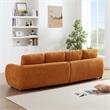 Virgo Mid-Century Modern Living Room Luxury Boucle Fabric Couch in Burnt Orange