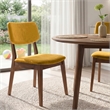 Aria Mid Century Velvet Dining Room&Kitchen Chair in Dark Yellow (Set of 2)