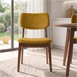 Aria Mid Century Velvet Dining Room&Kitchen Chair in Dark Yellow (Set of 2)