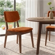 Aria Mid Century Velvet Dining Room&Kitchen Chair in Burnt Orange (Set of 2)