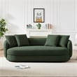 Perten Japandi Mid-Century Living Room Boucle Fabric Sofa in Olive Green