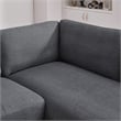 Griffith Modern Cozy Living Room Right Facing Gray Fabric Linen Sectional Sofa
