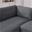 Griffith Modern Cozy Living Room Left Facing Gray Fabric Linen Sectional Sofa