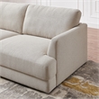 Griffith Modern Cozy Living Room Left Facing Cream Fabric Linen Sectional Sofa
