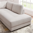 Griffith Modern Cozy Living Room Right Facing Cream Fabric Linen Sectional Sofa