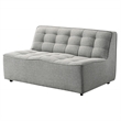 Orchard Mid Century Furniture Style Living Room Linen Fabric Sofa in Light Gray