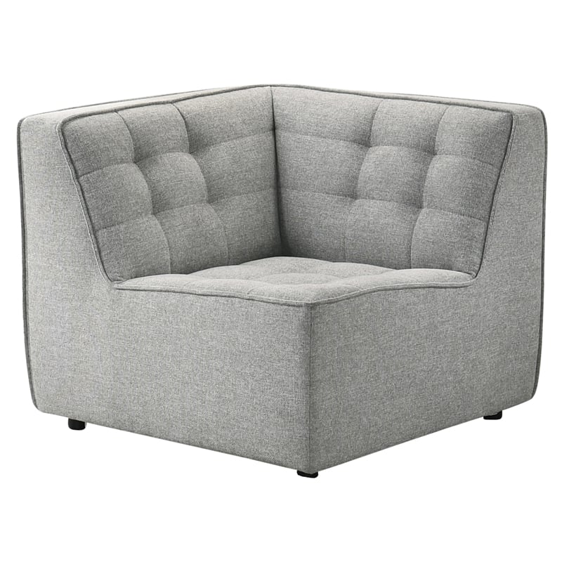 Orchard Mid Century Furniture Style Living Room Linen Fabric Sofa in Light Gray