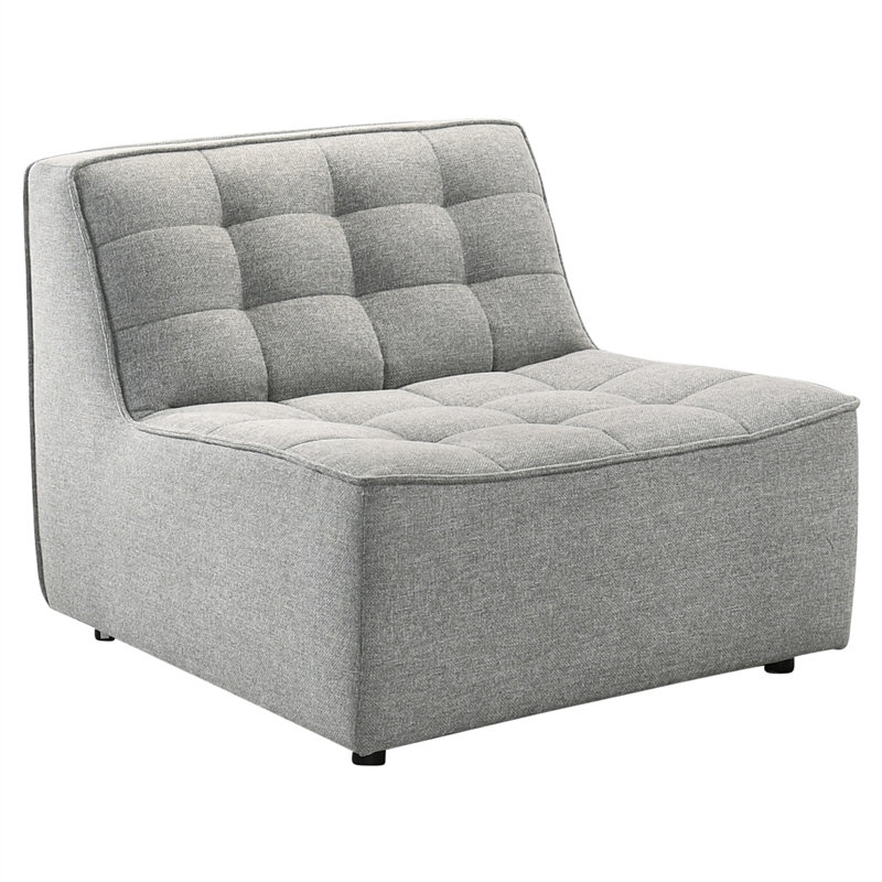 Orchard Mid Century Furniture Style Living Room Linen Fabric Sofa in Light Gray