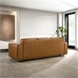 Bannerman Mid Century Modern Furniture Style Living Room Leather Sofa in Tan