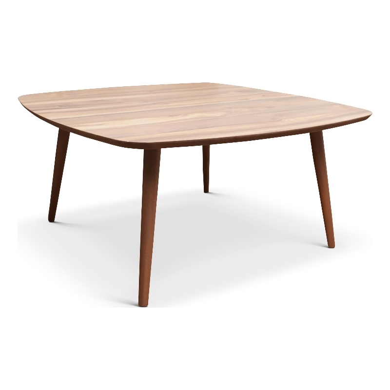 Ashcroft Garfield Solid Wood Coffee Table in Walnut