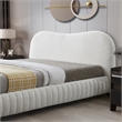Weston Upholstered Fabric & Solid Wood Queen Platform Bed in Cream