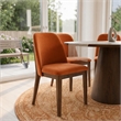 Belar Mid-Century Velvet Dining Chair in Burnt Orange (Set of 2)
