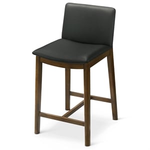 Anderson Modern Furniture Style Leather Counter Chair in Black