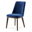 Barrett Mid-Century Velvet Dining Chair in Navy Blue (Set of 2)