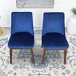 Barrett Mid-Century Velvet Dining Chair in Navy Blue (Set of 2)