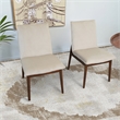 Magnolia Mid-Century Velvet Dining Chair in Beige (Set of 2)