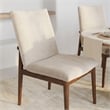 Magnolia Mid-Century Velvet Dining Chair in Beige (Set of 2)