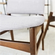 Kosico Modern Solid Wood Dining Chair in Light Gray Fabric (Set Of 2)