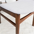 Kosico Modern Solid Wood Dining Chair in Light Gray Fabric (Set Of 2)
